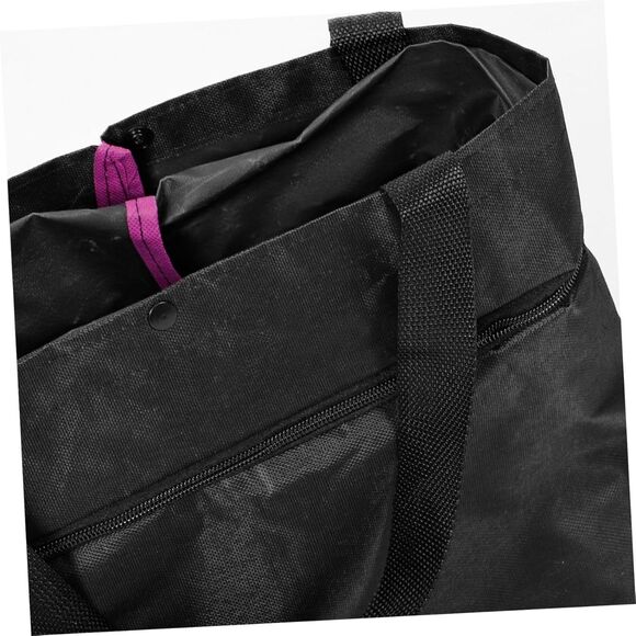 Black Metal Canvas Foldable Grocery Bag Outdoor (4389) - Picture 9 of 9